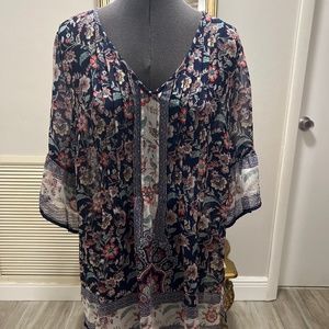 Floral with flutter sleeved